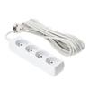 Home extension cord, 4 sockets, 5 , with grounding, white