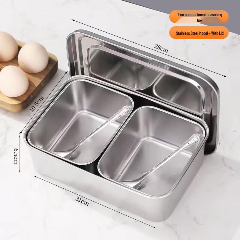Zhi Shi Stainless Steel Multi-Grid Seasoning Container