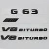 Glossy Black Car Rear Trunk Letters Badge Emblem Logo Sticker For Mercedes-Benz G63 AMG W463 W464 G 63 V8 BITURBO Accessories TN2