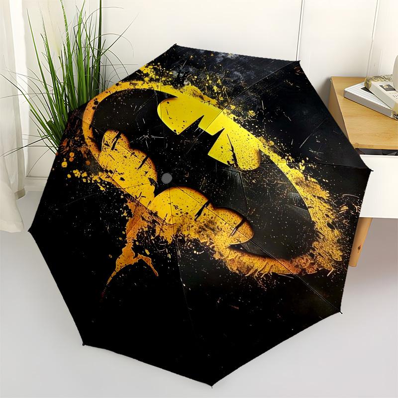 

1pc Batman Symbol Artwork Umbrella with Plastic Handle,Suitable for All Seasons Travel Outdoor Multi-functional UmbrellaDCS135