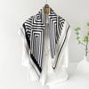 New 91cm silk scarf women's satin chain imitation silk large square scarf high-end spring and summer shawl