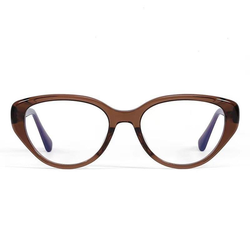 Chic Cat Eye Blue Light Blocking Glasses In Tea Brown Anti-Eyestrain for Comfortable Fit Ideal for Office Gaming Everyday Use