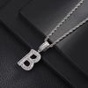 Hip Hop Letter Pendant Zircon Necklace Popular Instagram Personalized Accessory Niche Design Men's and Women's Pendant Necklace