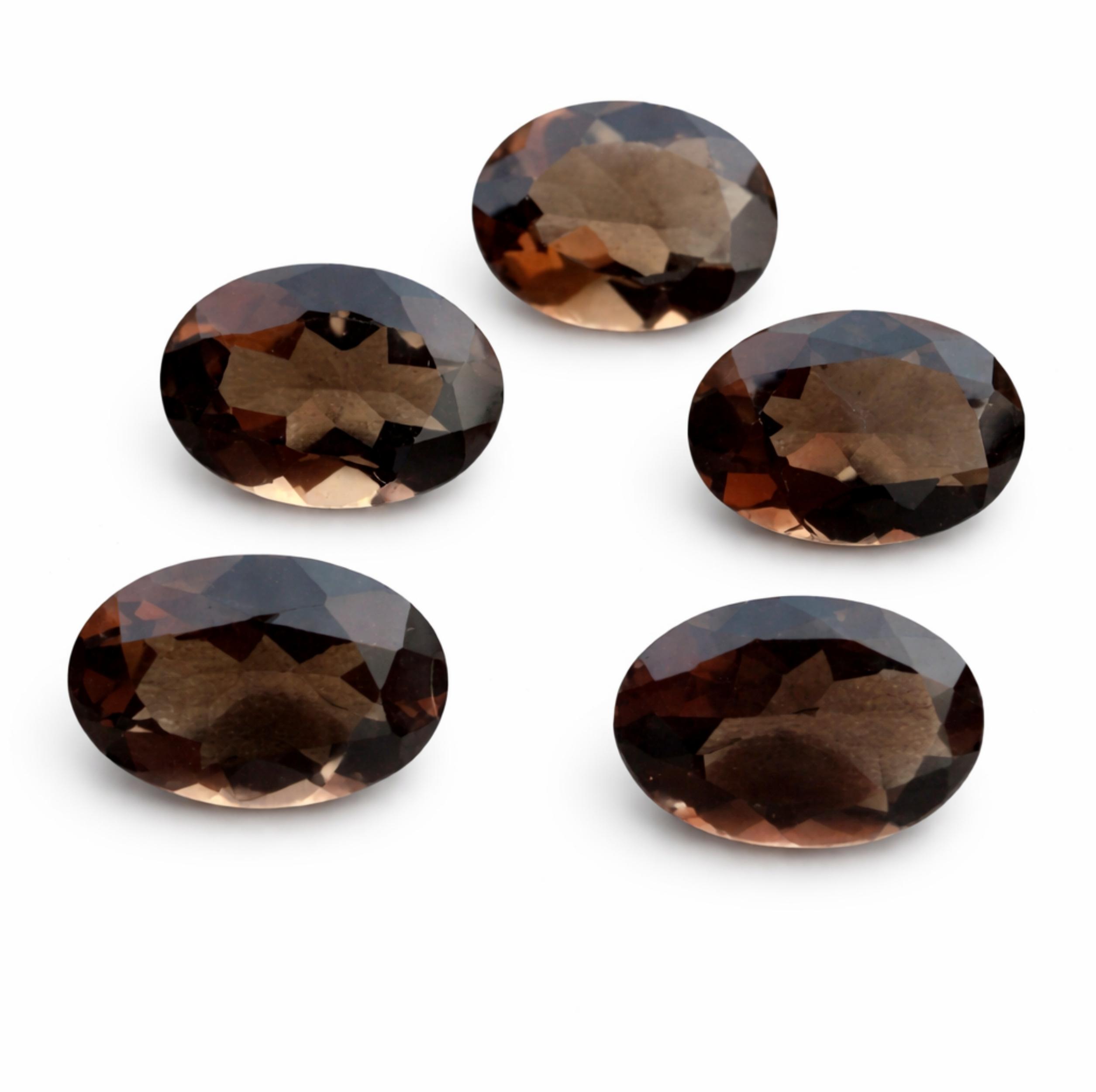 AAA+ дымчатый кварц, овальный граненый драгоценный камень, коричневый кварц, калиброванные размеры, высококачественный сыпучий камень для изготовления ювелирных изделий 6x8mm коричневый