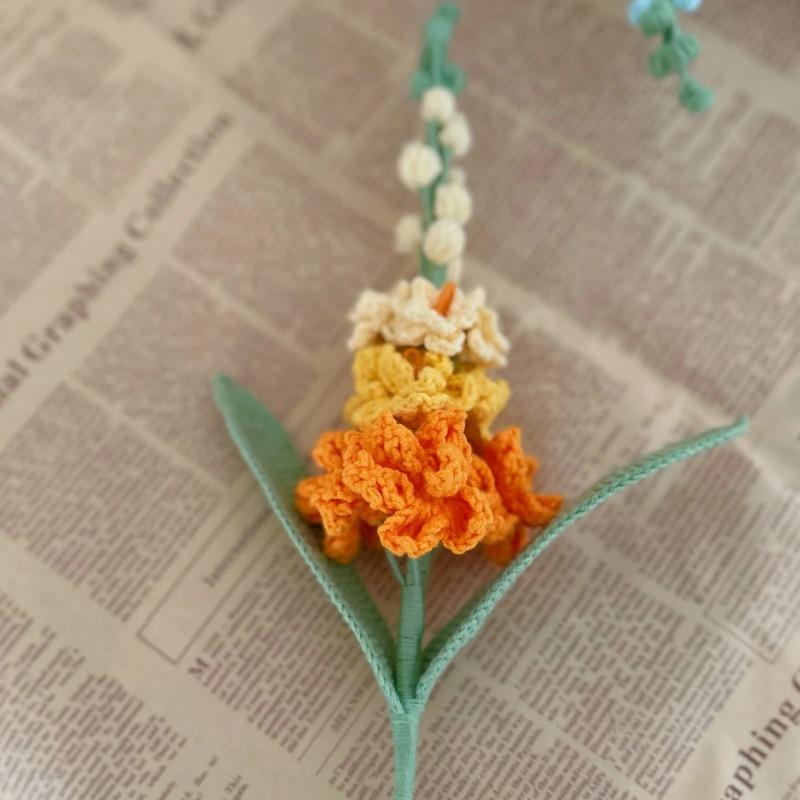 

Ручная вязка разноцветных веток букет цветов шерстяной вязаный крючком букет цветов подарок для дома ваза свадебное украшение оптовая продажа