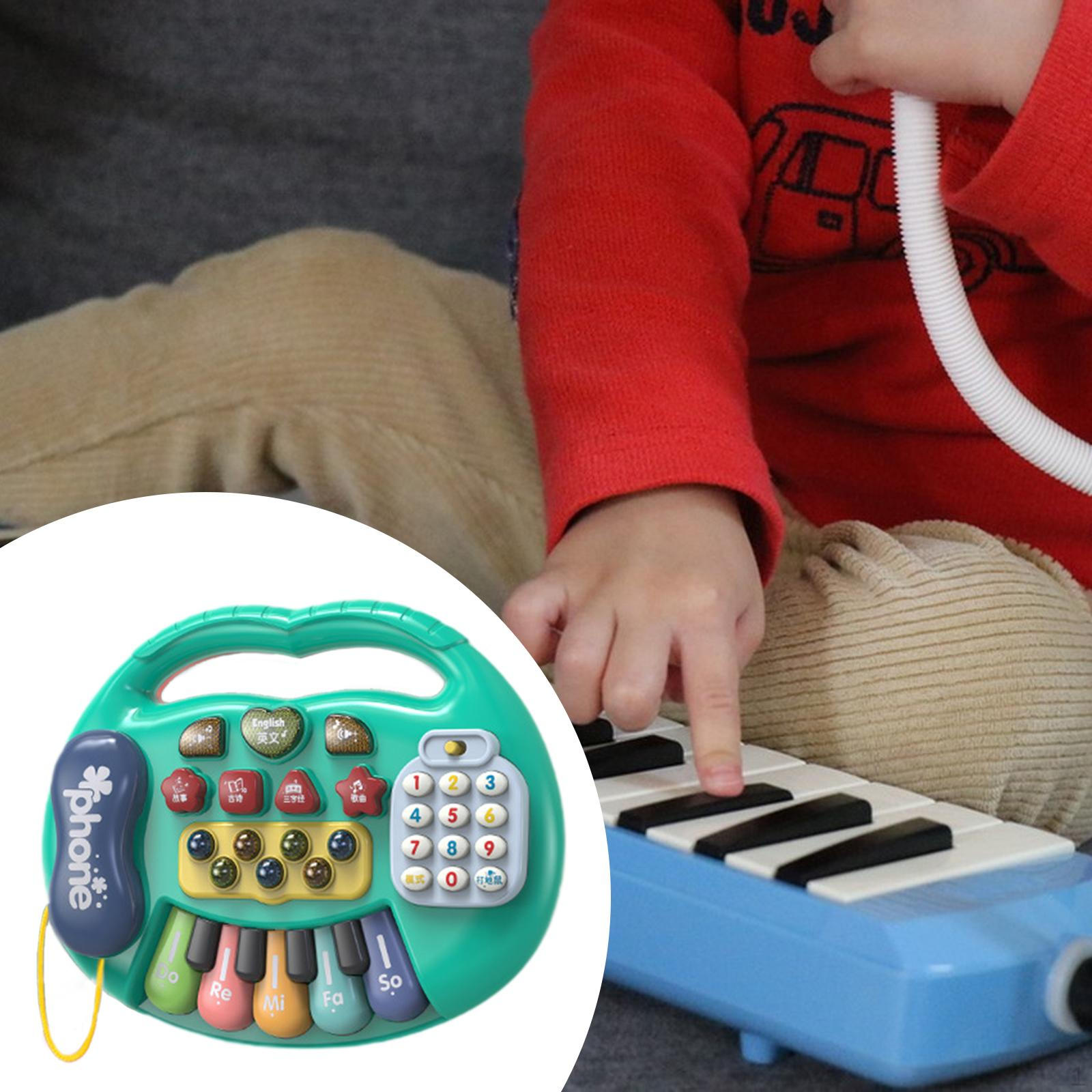 

Piano Keyboard Toy Educational Cartoon Interactive Musical Instrument Multifunctional for 1 2 3 Year
