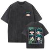 Gewaschenes Vintage Japanischer Anime The Apothecary Diaries Maomao Doppelseitiger Druck T-Shirt Herren Damen Freizeit Kawaii Lustige T-Shirts