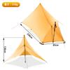 One-person mini tarp, penta tarp, wing tarp, pole tent, hiking tent, ultra-lightweight, double-sided silicone, waterproof, windproof, easy to set up