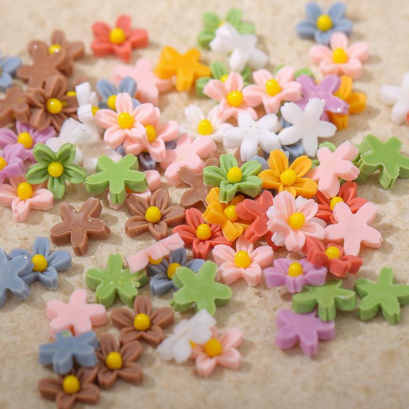 

50 шт. 7,8 мм смолы 3D мини-цветы и драгоценные камни фигурки с плоской задней частью альбом для скрапбукинга свадебная аппликация дизайн ногтей Декор ремесла