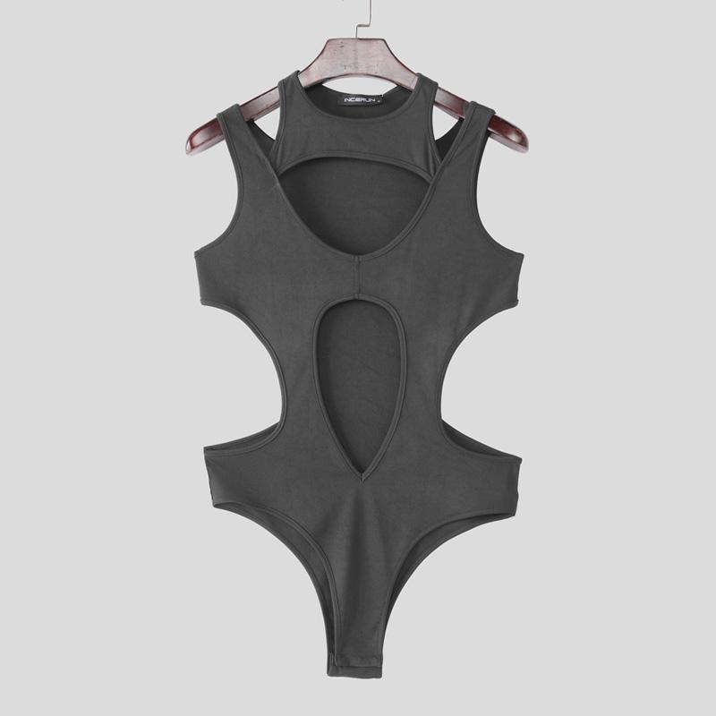 

INCERUN Мужские комбинезоны без рукавов с вырезами, облегающие, комбинезоны, нижнее белье M