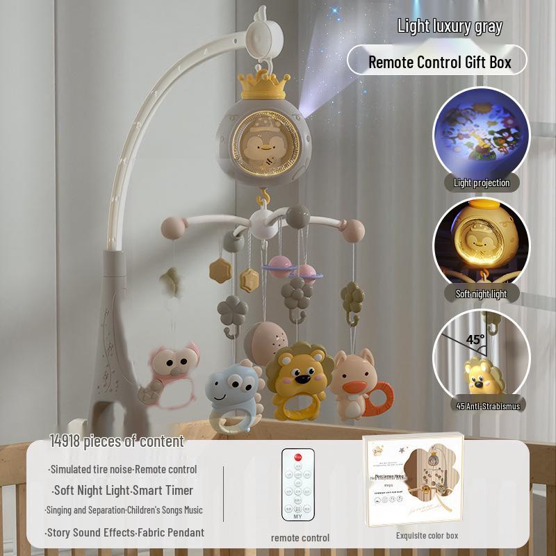 Rotating Baby Stroller Rattle: Musical Bedside Hanging Toy for Newborns