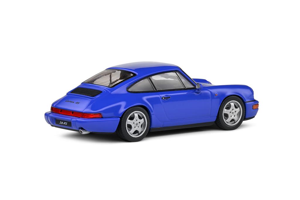 Solido Scale Porsche 911 Carrera RS 1992 Blue SOLIDO Carrera Diecast Car 1/43 (964) [Used]