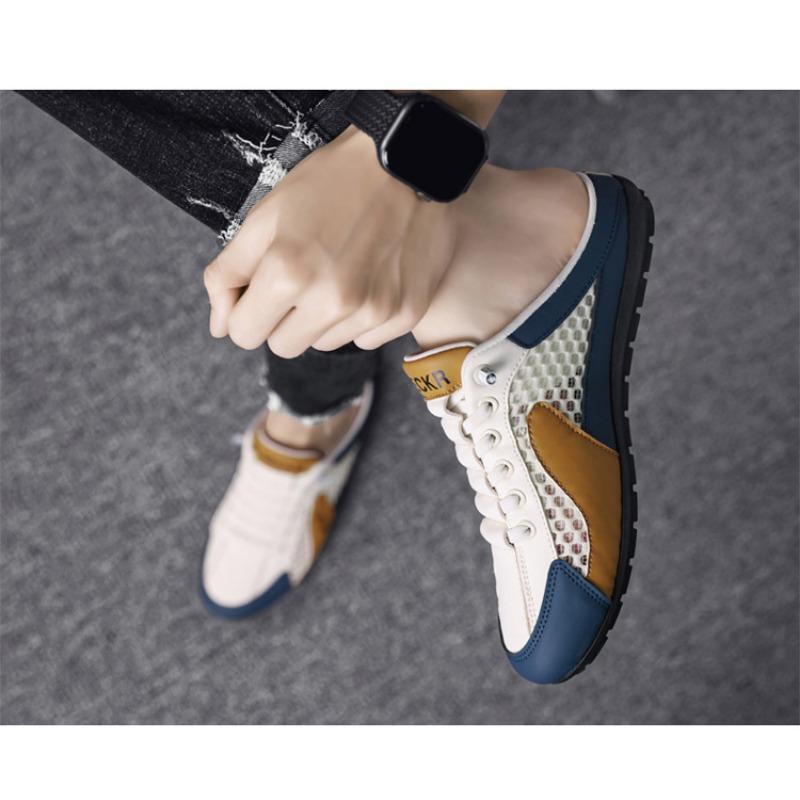 Men Plus Size Breathable Closed Toe Casual Slides Beach Summer Shoes