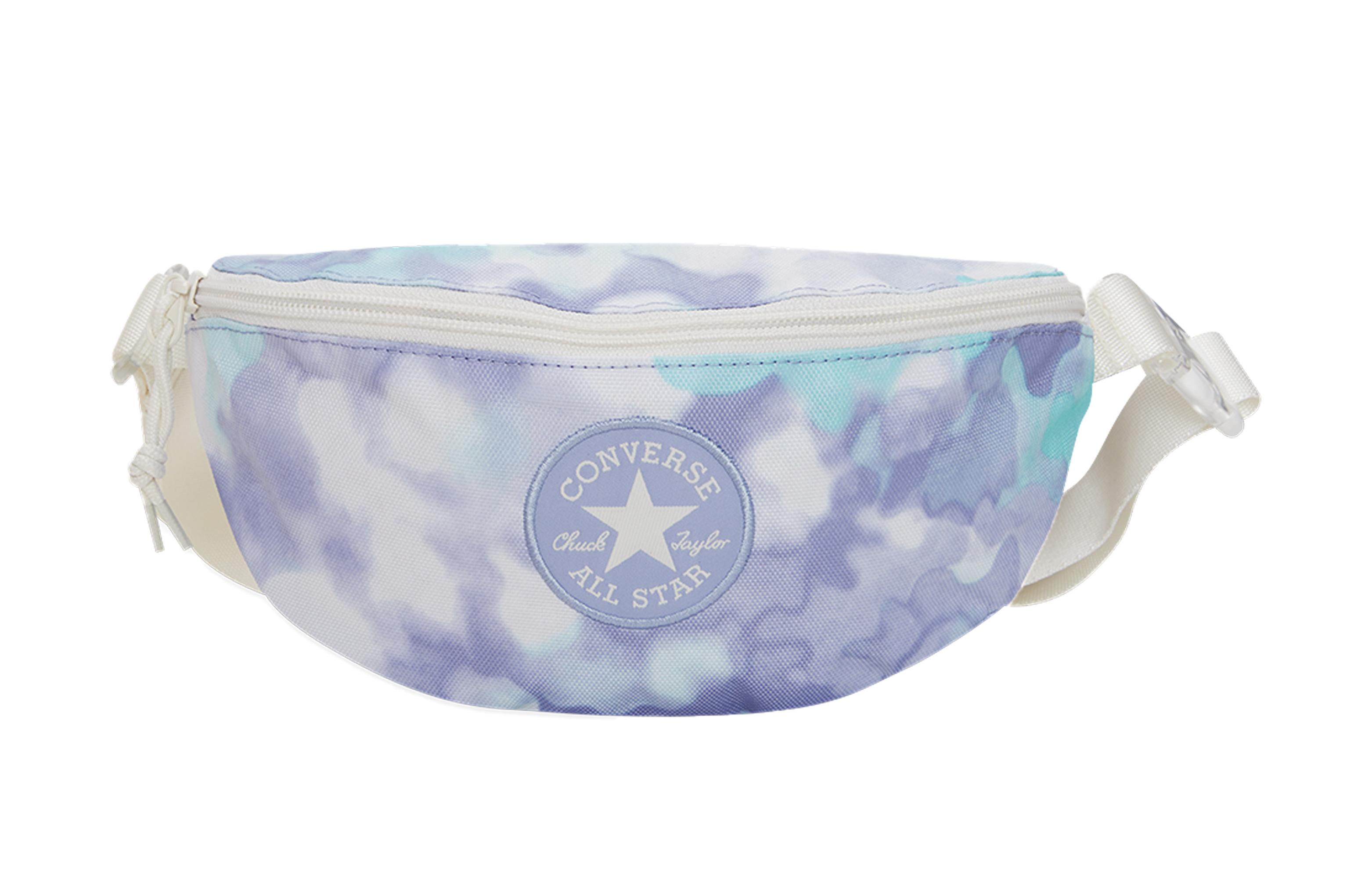 Converse Polyester Sling Bag, Crossbody Bag, Fanny Pack Unisex Light Blue Purple 10022528-A03