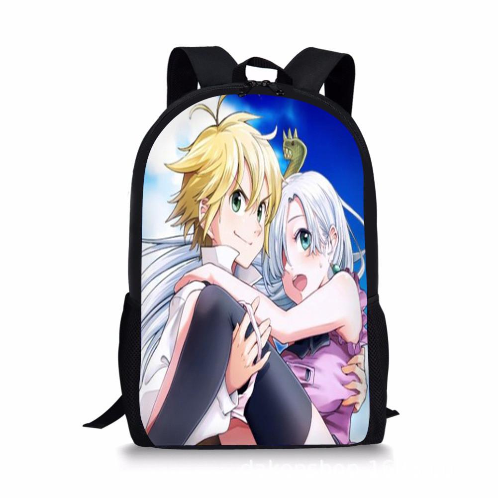 Seven Deadly Sins Nylon Travel Backpack Casual Shoulder Bag For Teens And Adults