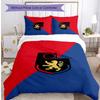 Lyon FC Printed 3PCS Bedding Set Breathable Duvet Cover with Pillowcases Decorative Bed Linen for Bedroom Home