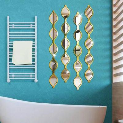 Acryl Selbstklebender Strassstein Spiegel Wanddekor für Wohnzimmer Apartments