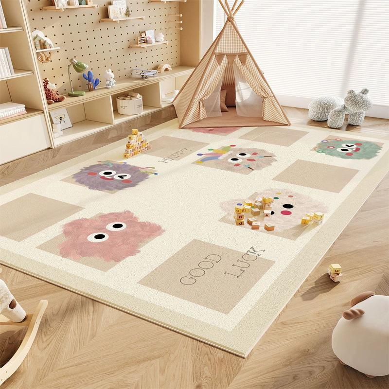 Cartoon Colored Carpets for Living Room Cute Anime Bedroom Decor Rug Soft Children's Room Carpet Home Non-slip Floor Mat Gift