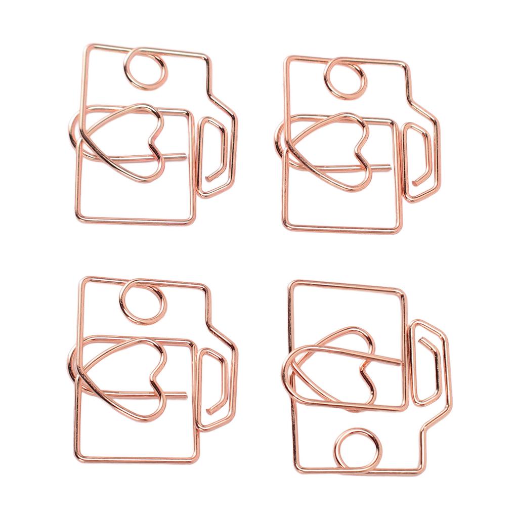 80 Peças Clip de Papel Ferro Formato de Câmera Fofo Marcadores de Página Clip para Planejador com Caixa de Armazenamento para