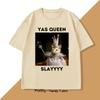 Yas Queen Slay T Shirt Men Women Sarcastic Humor Funny Rat TShirt Cotton Mens Clothing Animal Print Graphic T Shirts Clothing