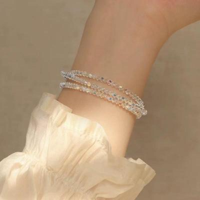 Pulsera Exquisita de Cristal con Perlas para Mujer - Joyería Brillante Regalo para Mejores Amigas
