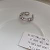 925 Sterling Silber Schlosskettenringe für Damen Herren Einfacher Verstellbarer Ring Schmuck Geschenk