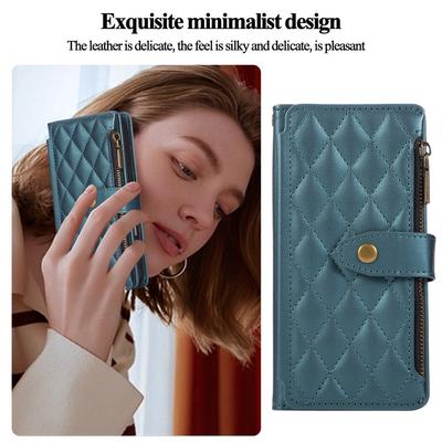 For Samsung Galaxy S22 S23 S24 S25 Plus Ultra FE Edge Multi-Functional Delicate Leather Comfortable Grip Zipper Bag Wallet Case
