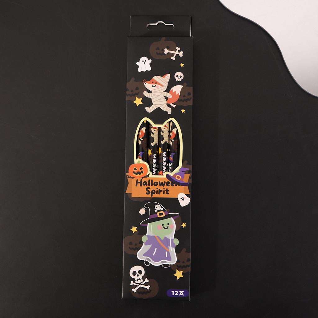 12Pcs/Set Halloween Themed Pencils For Kids Birthday Halloween Party Gift Cartoon Pumpkin Ghost Pencil For School Rewards