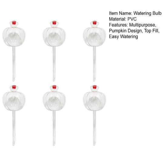 Self Watering Bulbs Top Fill Pumpkin Watering Globes with Stopper Planter Insert Automatic Watering Spikes for Indoor and Outdoor Plants