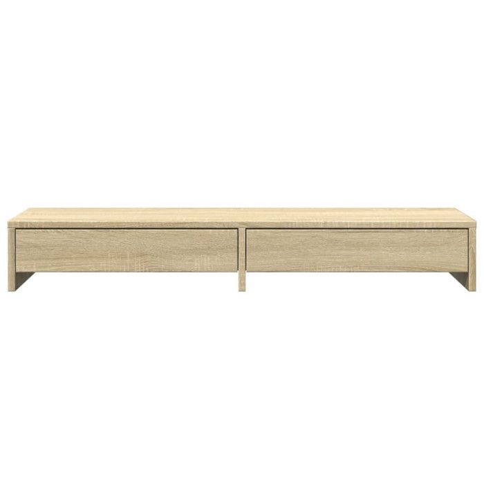 Support de moniteur - vidaXL - 100x27x15 cm - Bois d'ingénierie - Chêne Sonoma - 2 tiroirs