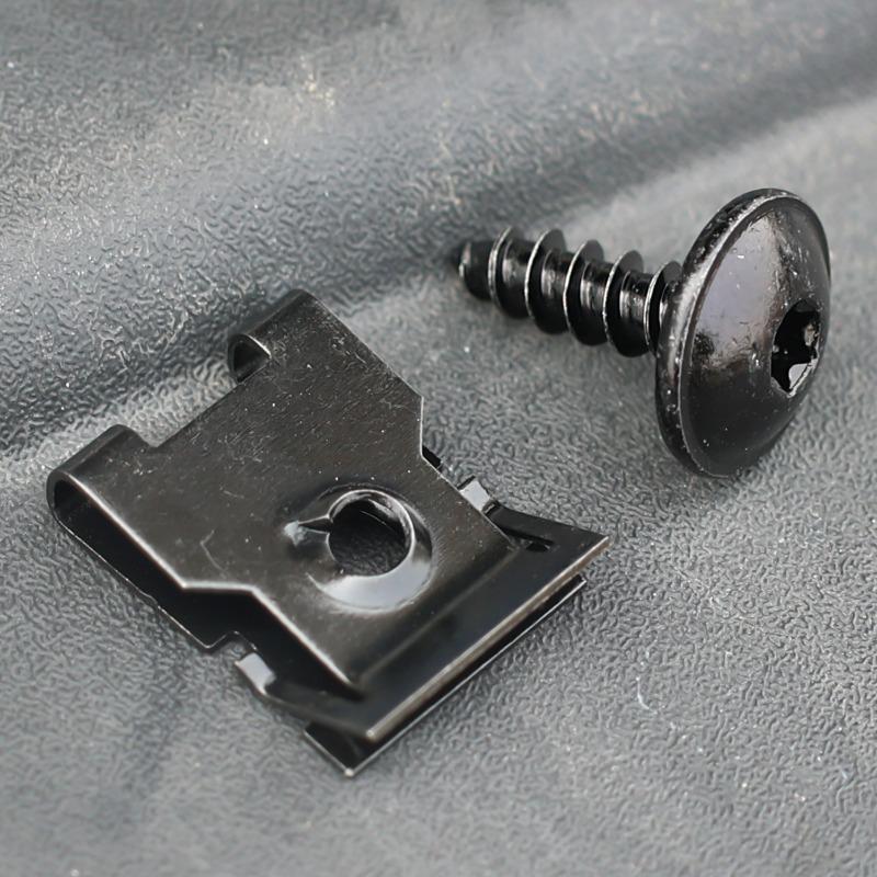 40/20/10PCS Car Motorcycles Metal Screw Tapping Fastener U-Type Clip with Screw Anti-rust Protection Screw Buckle Iron Sheet