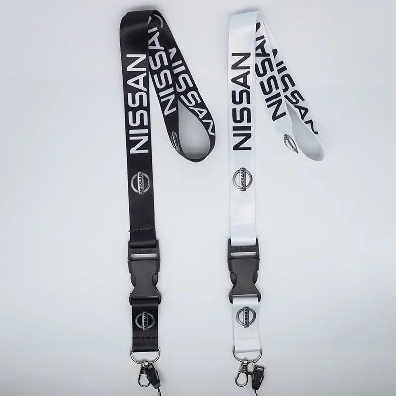 Lanyard Nylon for Nissan Car Logo Key Pendant Holder Phone Sling Keychain Sylphy Qashqai J11 Teana Note Juke GTR X-trail Murano Rvzc6