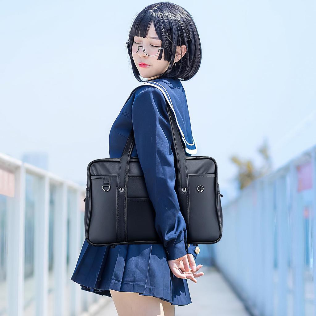 TOYMYTOY School Bag for High School Boston Long Shoulder Student Large Synthetic Boston Bag Students, Girls, Bag, Strap, Bag, Capacity, Leather,