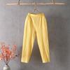 Summer Lightweight Cotton Linen Harem Pants Women's Versatile Casual Loose Slimming Cropped Pants