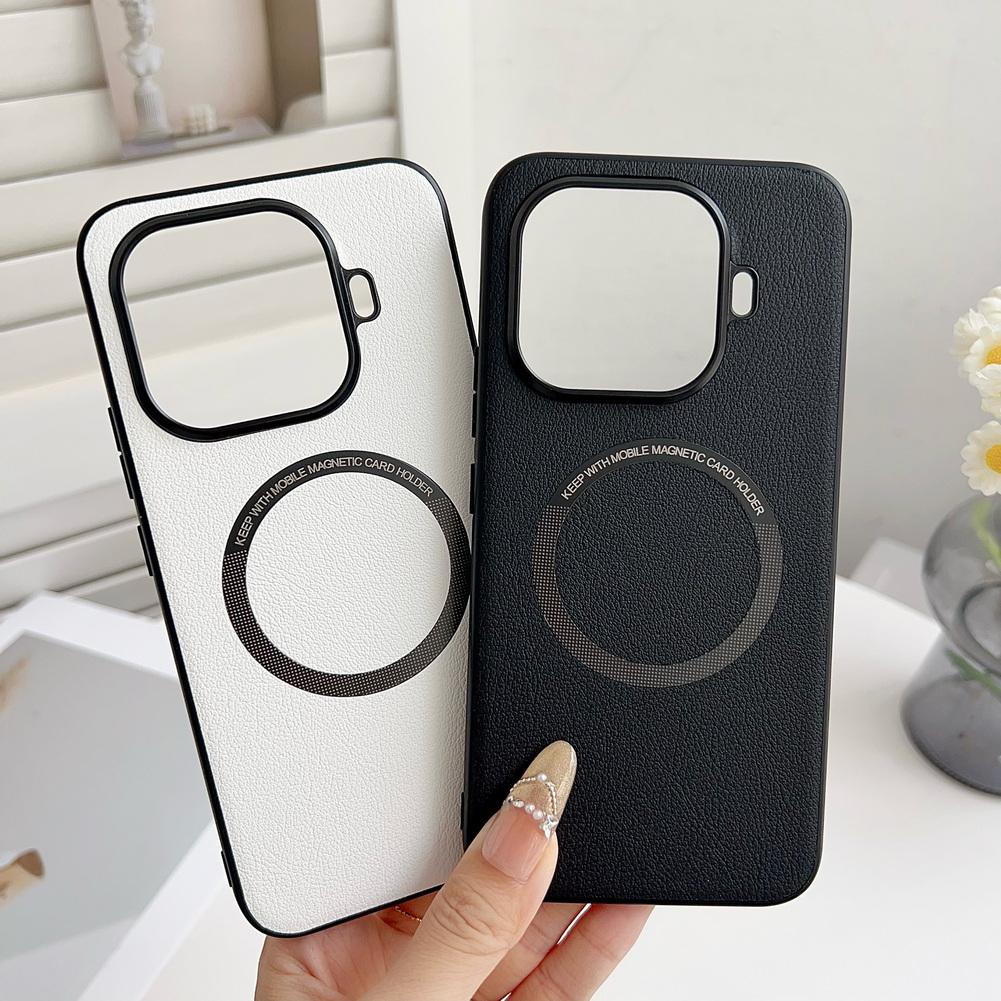 Luxury Solid Color Leather Magnetic Phone Case for Xiaomi 15 T Pro 15Ultra 14 T Pro 14Ultra for Magsafe Shockproof Protect Cover
