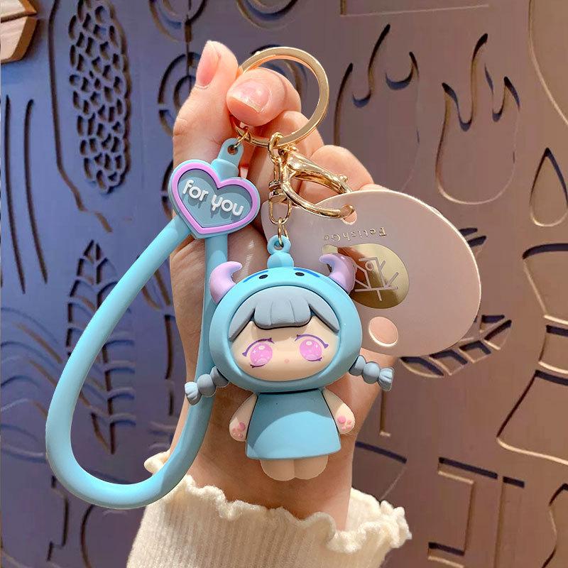 Nini Paradise Keychain Exquisite And Cute Couple Schoolbag Pendant Car Key Chain Small Gift