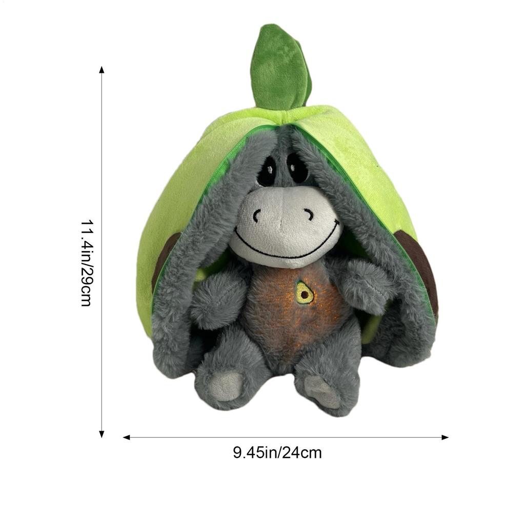 Breathing Avocado Donkey Sleeping Doll Strawberry Donkey Plush Toy Stuffed Creative Into Fruit Transform 30cm Kid Birthday Gift