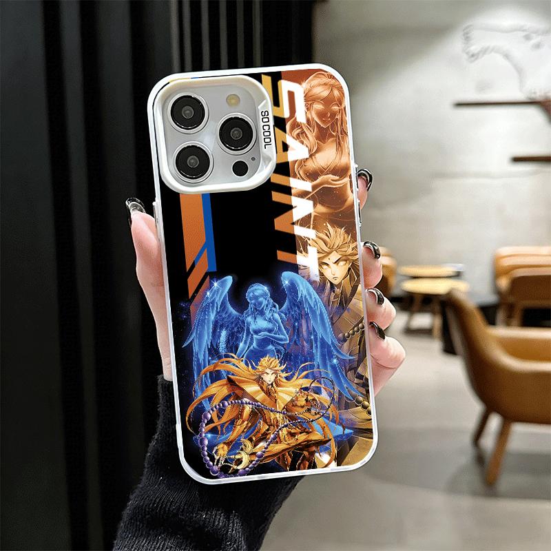 

Anime S-Saint S-Seiya Soft Phone Case for iPhone 15 16 17 Pro Max 17Air 16E 14 Plus 13 12 Mini Shockproof Cover Back Shell iPhone 13 Pro