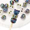 1pc Cartoon Big Eyed Cat Acrylic Owl 3D Cat Head Resin Beads Loose Spacer Beads For DIY Handmade Bracelet Material Jewelry Making Accessories