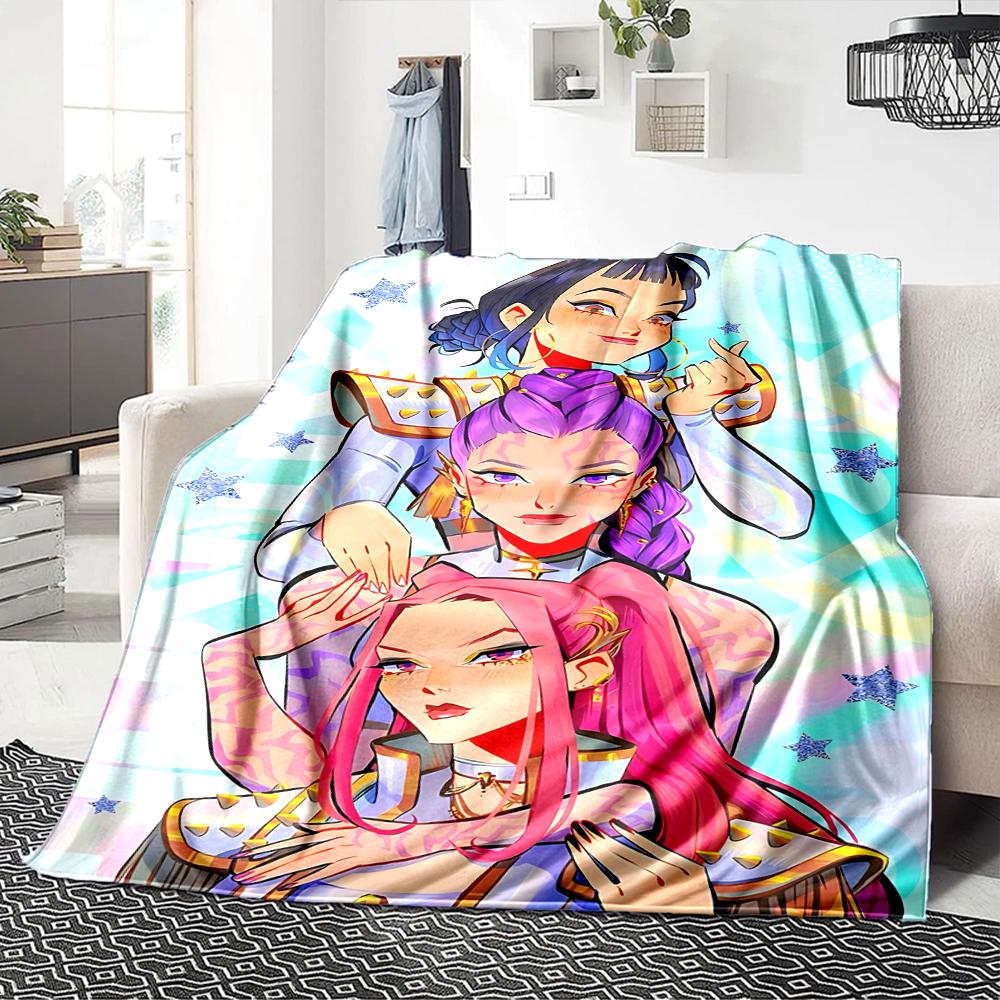 1Pc Fantasy Warrior Girl Blanket For Couch Bed Plush Cozy Fuzzy Blanket Super Soft Warm Blankets For Fall And Winter 0918202
