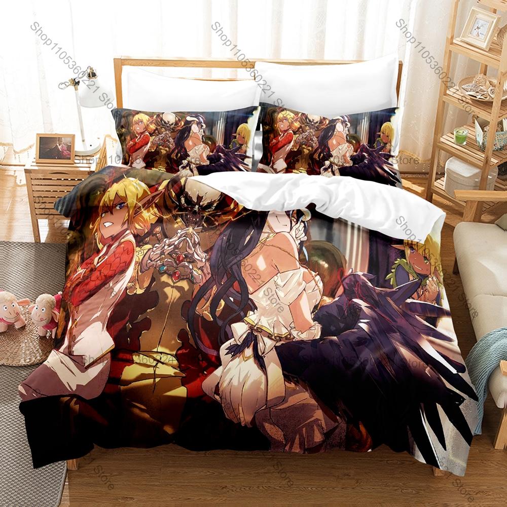 Cool Personality Overlord Anime Theme New Duvet Cover Set Soft Microfiber Bedding With Pillowcases For Single Twin Full Bed Anim