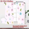2D FLAT PRINTING 2pcs Curtains (Without Rod) Floral Spring Design (13) Ramadan holiday curtains with digital printing Semi-Sheer