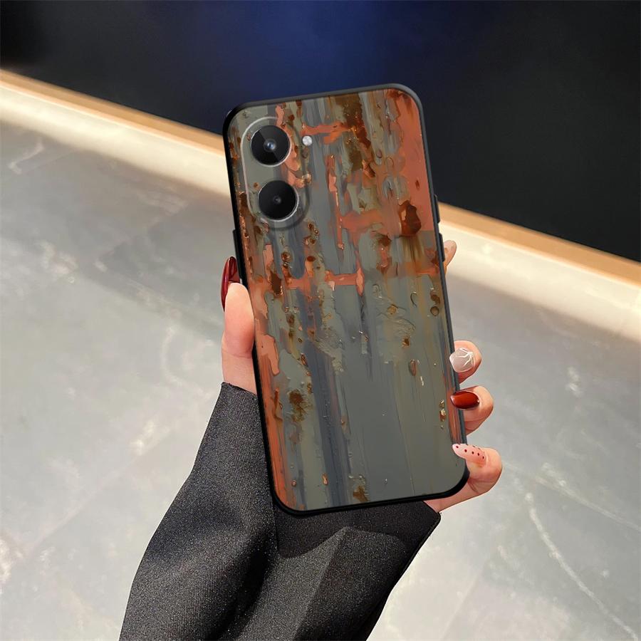 

Retro Rust Marks Case for Realme C25 C21 C33 C35 C53 C55 GT Master Neo2 12 14 C15 C12 Nazro 50 50i P3 Ultra 11 Pro Phone Cover realme P3 Ultra