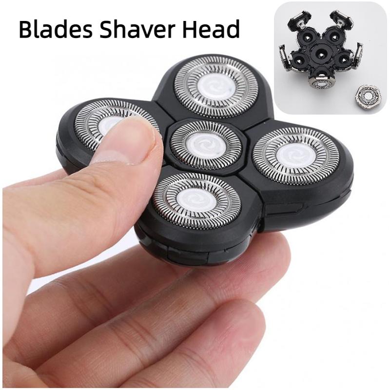 Intelligent Floating Shaver Head With 5 Blades Detachable And Washable Shaving Razor Replacement