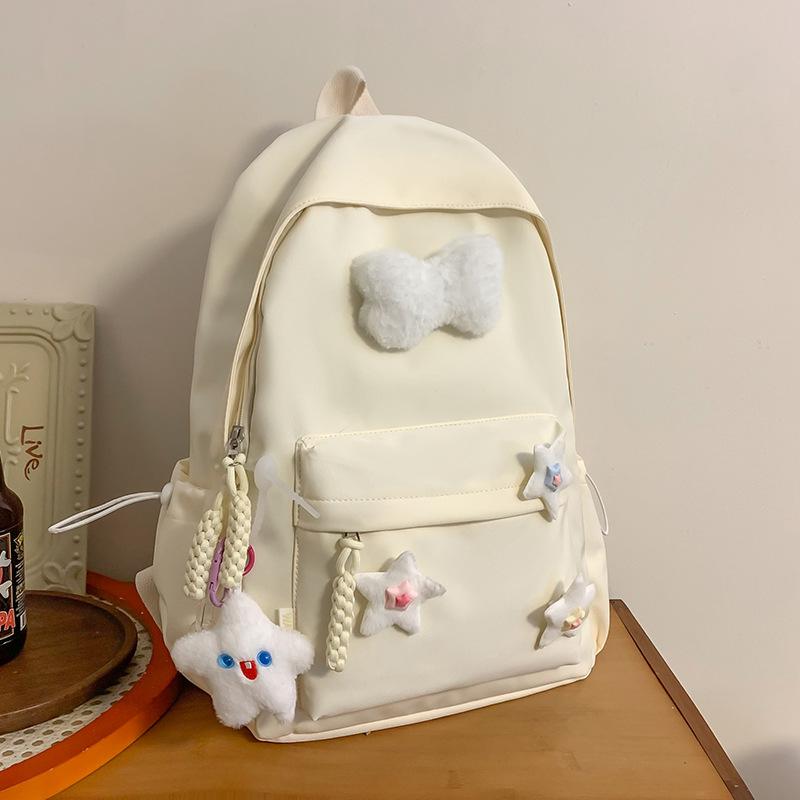 Schoolbags Elementary School Students  Girls Junior High School Students  Solid Color High School Students  College Students  Backpacks