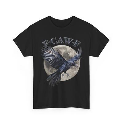 F-CAW-F Crow Shirt, Crow with Moon Raven Funny Shirt