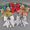 Christmas Pine Cone Big Bow Ornament Diy Christmas Tree Pendant Scene Arrangement Accessories Pendant