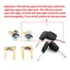 New Front Left Right Cylinder Door Lock Barrel With Key 9170Y8 1608746380 For Citroen C1 Peugeot 107 Toyota Aygo Car Accessories