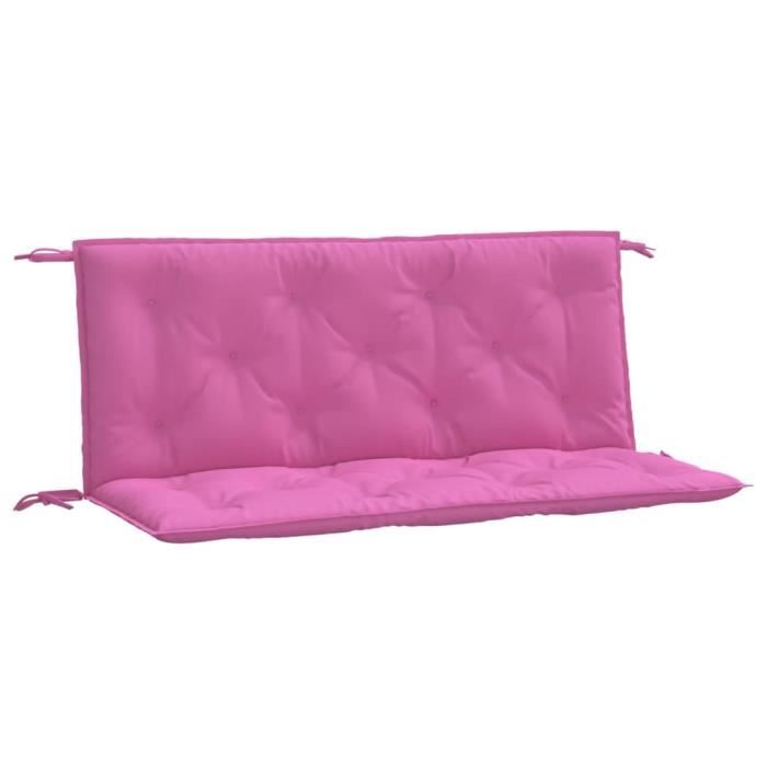 VidaXL Garden Bench Cushions Set of 2 Pink 120x50x7 Cm Fabric 361695
