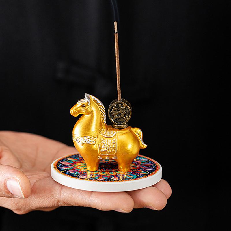 Resin/Ceramic Material Chinese  Year Zodiac Pony Incense Burner Ornamental Creative Incense Stick Holder 2026 Horse Year
